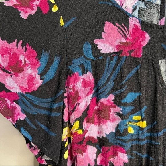 TORRID Floral Babydoll Tunic Top Size 3 - Picture 3 of 11